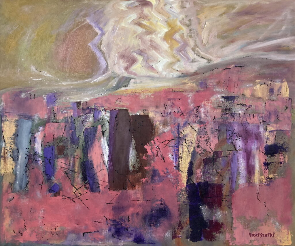 (07) Untitled by Yusef Szafti (1998) Oil on canvas board 72x82cm