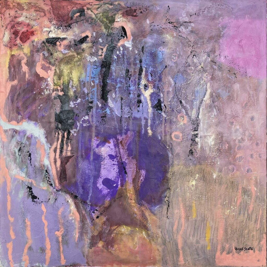 Untitled by Josef Szafti (2010) - Oil and acrylic on canvas board - 104x104cm