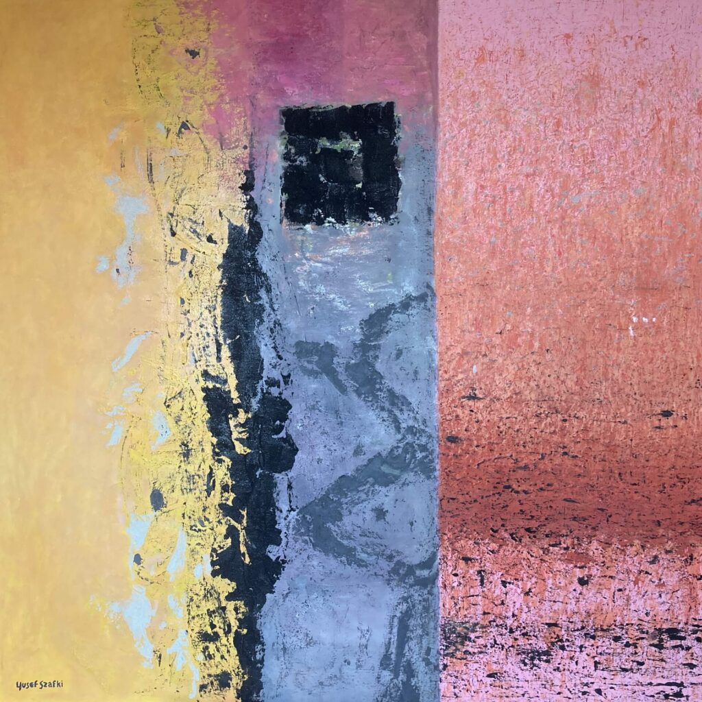 (21) Untitled by Josef Szafti (2018) - Oil and acrylic on canvas board - 80x80cm