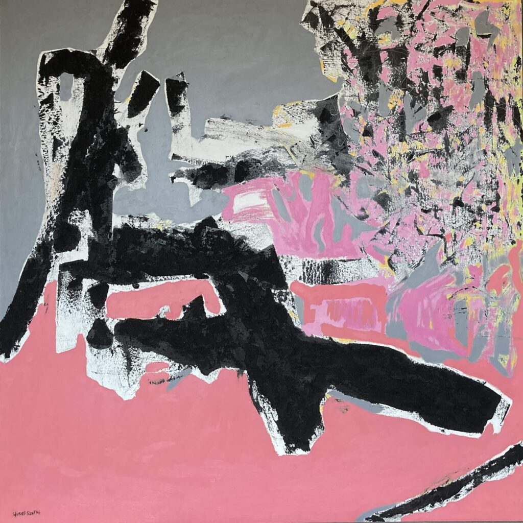 (10) Untitled by Josef Szafti (2017) - Oil and acrylic on canvas board - 118x118cm