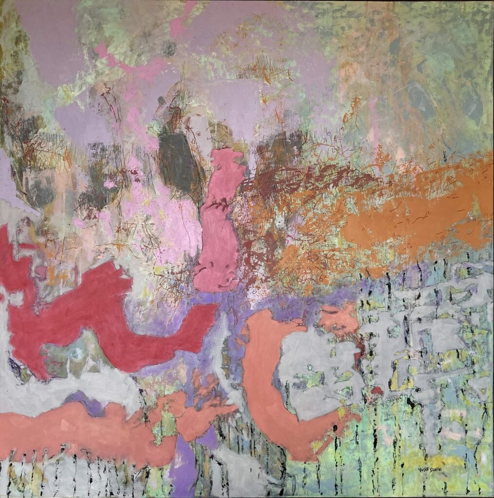 (12) Untitled by Josef Szafti (2010) - Oil and acrylic on canvas board - 104x104cm
