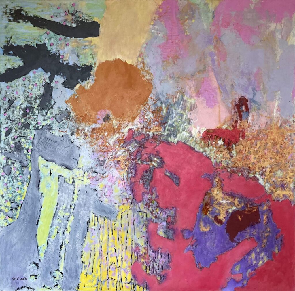 (13) Untitled by Josef Szafti (2010) - Oil and acrylic on canvas board - 104x104cm