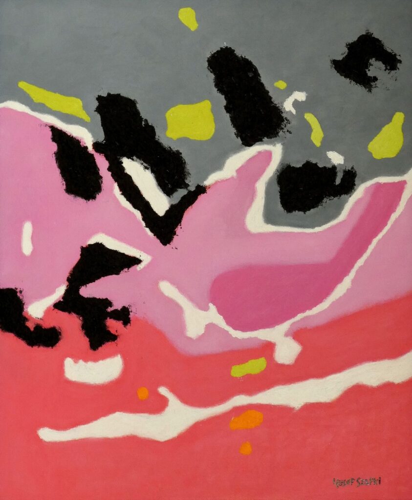 Untitled by Josef Szafti (2020) - Oil and acrylic on canvas board - 71x63cm