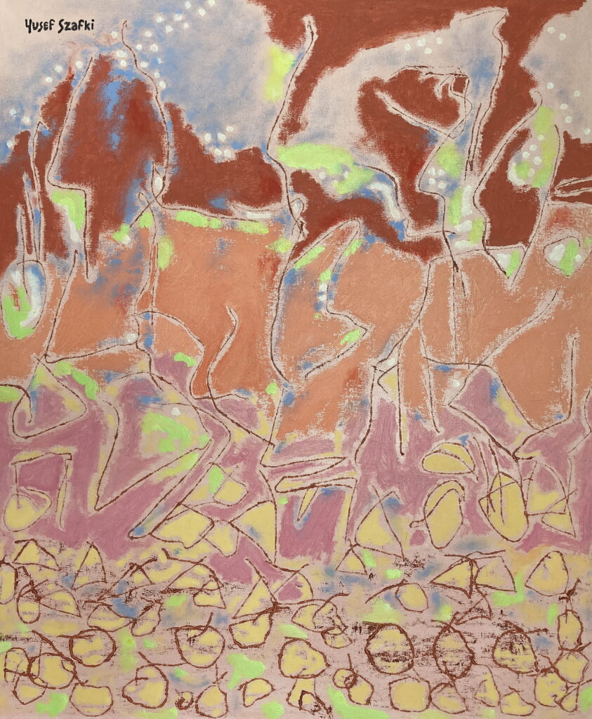 Untitled by Yusef Szafti (2021) Oil and acrylic on canvas board 83x73